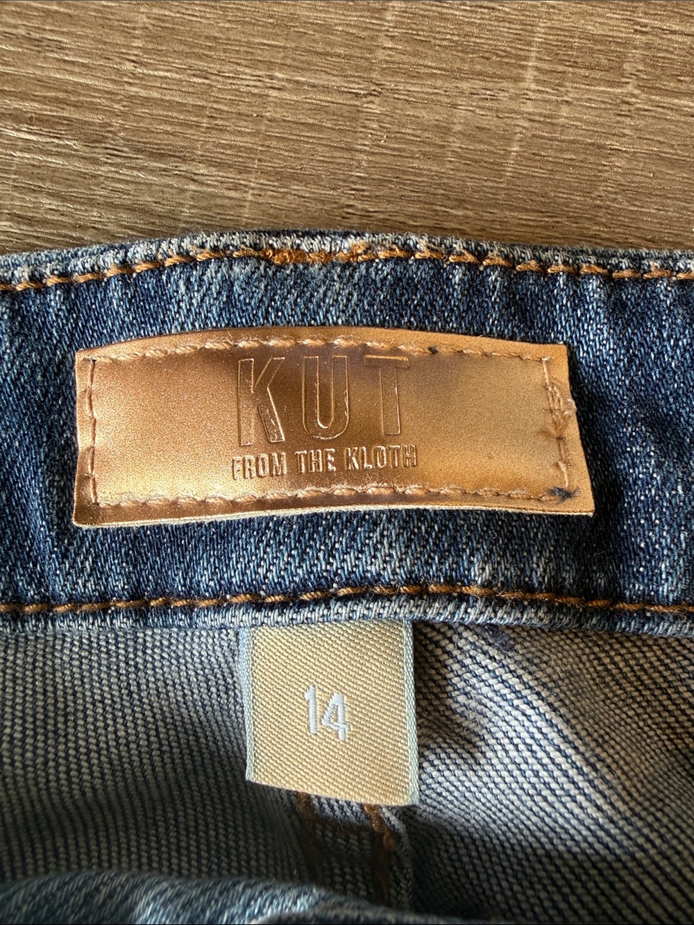 Meg Fab Ab Raw Hem High Waist Wide Leg Jeans Sz 14 - Picture 2 of 14